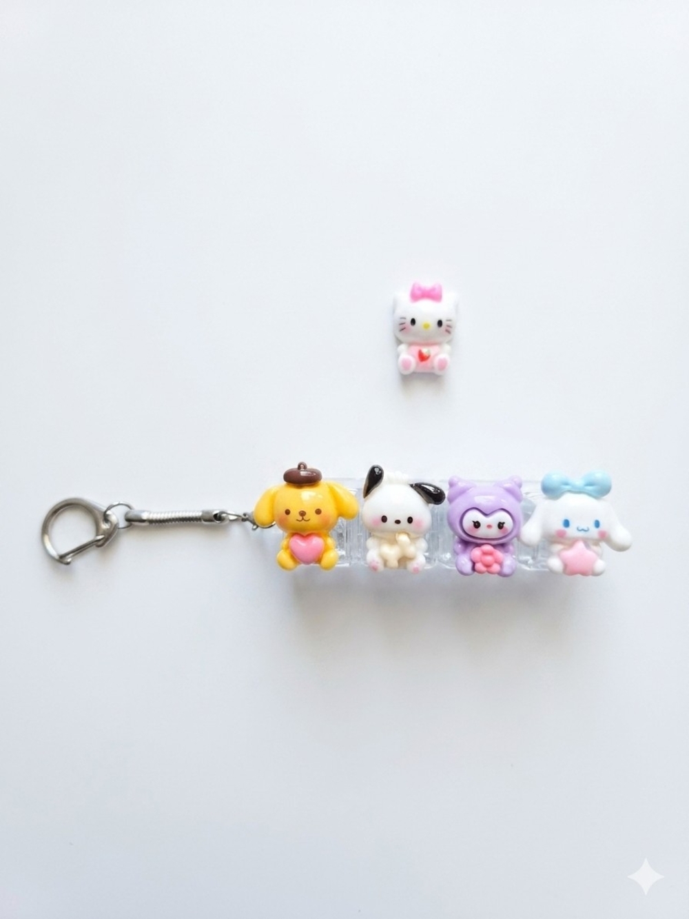 Sanrio Character Clicker Keychain Charm W/ Light Up